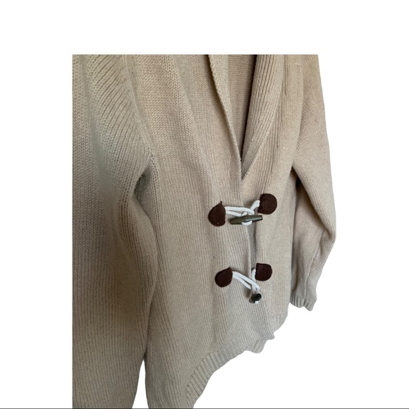 Youth Lands’ End Tan Sweater Cardigan- Youth Large - Picture 3 of 6